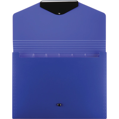 BÜROLINE Fächermappe A4 663299 blau 6-teilig