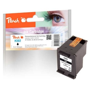 Peach tête d'impression noire compatible avec HP No. 302 bk, F6U66AE