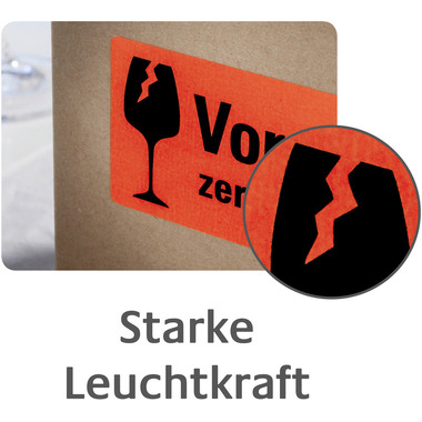 AVERY ZWECKFORM Warnetiketten 100x50mm 7211 neonrot 200 Stück
