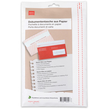 ELCO document pouch C5/6 red, F. right 20 pieces