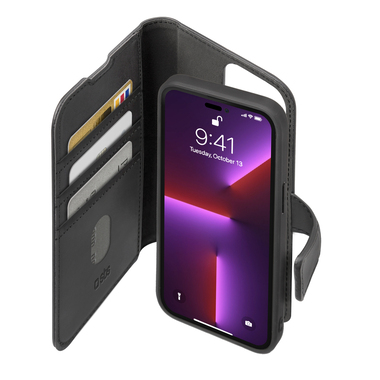 Custodia a libro con cover e tasche portatessere