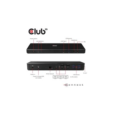 Club 3D Docking Station CSV-1562 USB-C 3.2 Gen1 Triple 4K