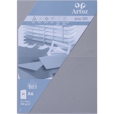 ARTOZ Karten 1001 A6 107322262 220g, graphit 5 Blatt