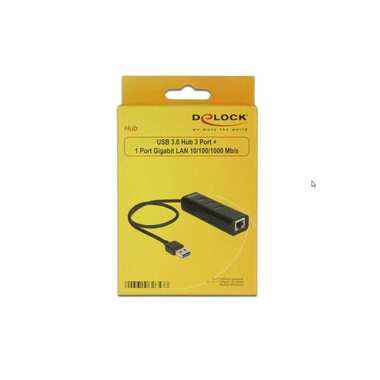 Delock Docking Station 62653 USB 3.0 - 3x Type-A + 1x RJ45 GigaLan