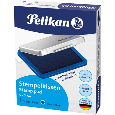 PELIKAN Tampon encreur métall. bleu 331165 No.3 7x5cm