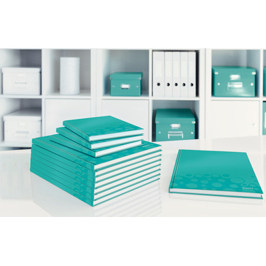 LEITZ Carnet WOW A4 46261051 quadrillé, 90g bleu glacier