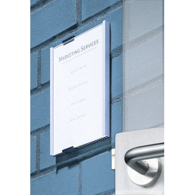 DURABLE Plaque de porte Info Sign 480323 argent, aluminium 149x210.5mm