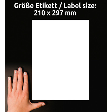 AVERY ZWECKFORM Étiquett.univers. 210x297mm L4735REV-100 blanc,non-perm. 100pcs./100fl.