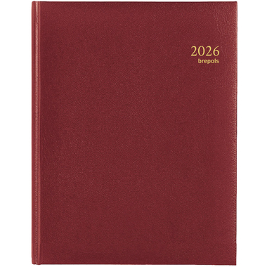 BREPOLS Agenda Timing Lima Kul. 2026 0.136.1256 1W/2S bordeaux 17x22cm