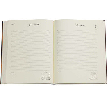 PAPERBLANKS Agenda Azurblau 2026 DD0635-1 1J/1P TAG Ultra HC AL 18x23cm
