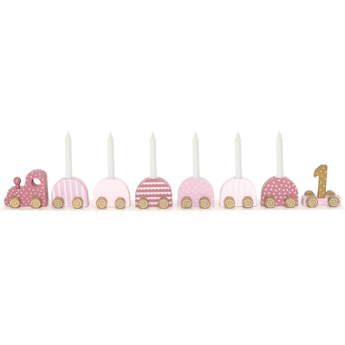 JABADABADO Candlestick T266 pink, numbers 0-9
