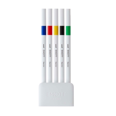 UNI-BALL Fineliner Emott 0.4mm PEM-SY_5C_NO.1 vivid 5 Stück