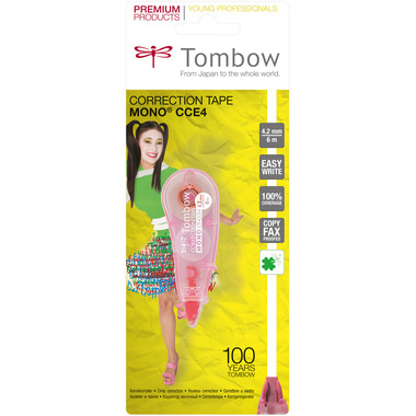 TOMBOW Korrekturroller 4,2mm CTCCE4PKB MONO Micro, rosa
