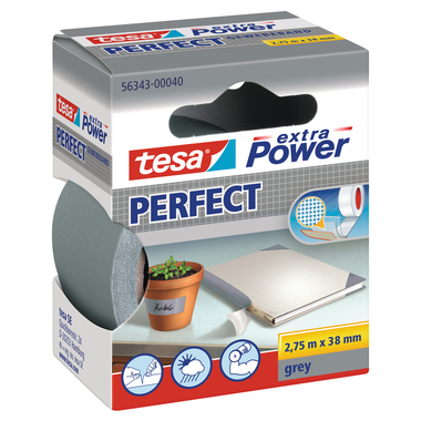 TESA Extra Power Perfect 2.75mx38mm 563430004 Gewebeband. grau