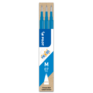 PILOT FriXion Refill 0.7mm BLS-FR7-SKL azzurro 3 pezzi