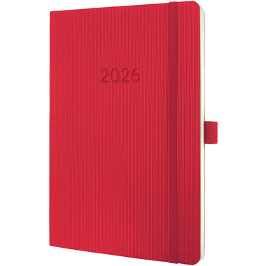 CONCEPTUM Wochenkalender 2026 C2634 1W/2S rot 21x13.5cm