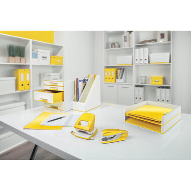 LEITZ Locher/Hefter WOW 5095 5095-10-62 gelb, Bundle 30 Blatt