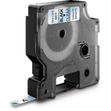 DYMO Ruban D1 noir/transp. S0720770 6mm/7m