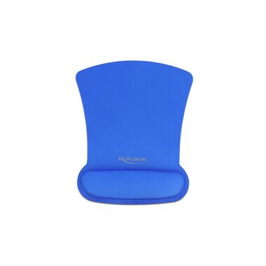 Delock Tappetino per mouse ergonomico con poggiapolsi, blu Blu