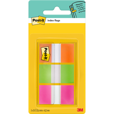 POST-IT Index 7100102571 25.4x43.2mm ass. 3x20 f.