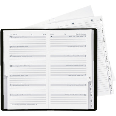 BIELLA Agenda Bern 2026 851572020026U 1S/1P nero ML 8.7x15.3cm