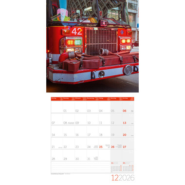 ACKERMANN Calendario 2026 4617 Feuerwehr ML 30x30cm