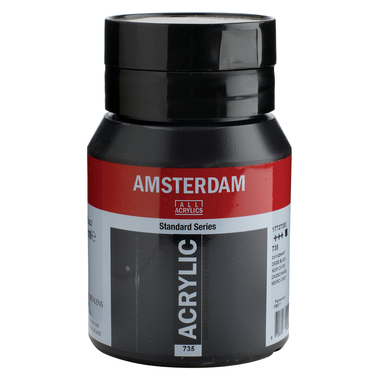 AMSTERDAM Acrylfarbe 500ml 17727352 oxidschwarz 735