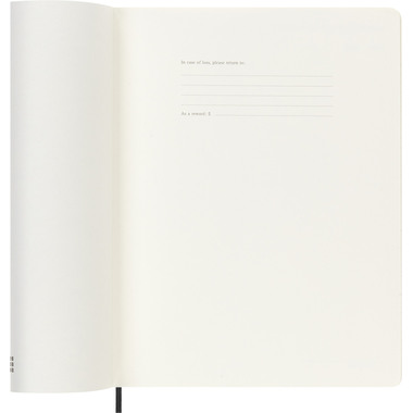 MOLESKINE Wochen-Notizkalender 26/27 DSB18WN4Y27 18M liniert SC schwarz 19x25cm