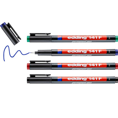 EDDING OHP-Marker permanent F 141-E4 4er Etui