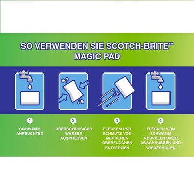 SCOTCH-BRITE Flecken-Radierer 11x7x3cm SB831/2 Magic2, weiss 2 Stück