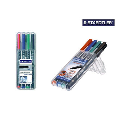 STAEDTLER Lumocolor permanent B 314 WP4 4 Farben ass.