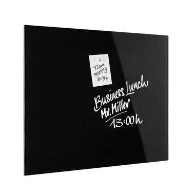 MAGNETOPLAN Design-Glasboard 800x600mm 13403012 schwarz, magnetisch