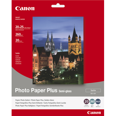 CANON Photo Paper Semi-gloss 20x25cm SG2018x10 PIXMA, 260g 20 Blatt