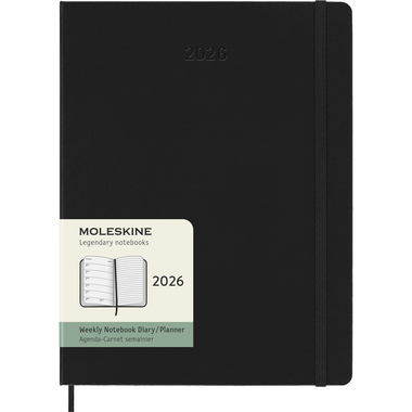 MOLESKINE Agenda Classic X-Large 2026 DHB12WN4Y26 1S/1P noir HC 19x25cm