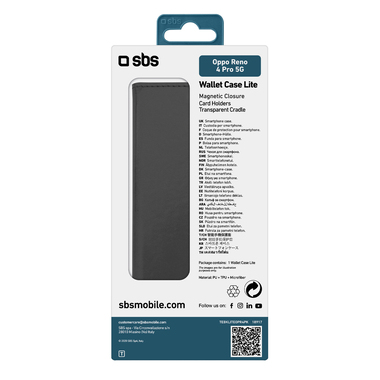 Book-style case with card holder pockets for Oppo Reno 4 Pro