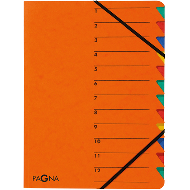 PAGNA Fächermappe EASY A4 24131-12 orange 12 Fächer