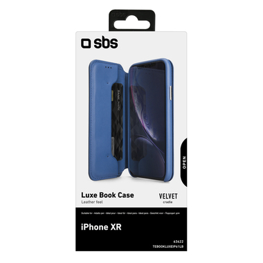 Étui folio effet cuir pour iPhone XR