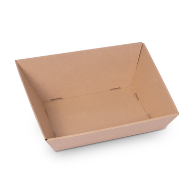 Gift basket trapezoidal in brown 350x250x150mm