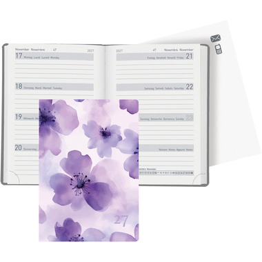 BIELLA TA Memento Trend 2027 825413770027U 1W/2S PurpleFlower 10.1x14.2cm