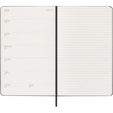 MOLESKINE Wochen-Notizkalender 26/27 DHB18WN3Y27 18M liniert HC schwarz 13x21cm