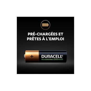 Duracell Batteria Ricaricabile NiMH AA 2500 mAh, 2 pezzi