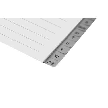 BIELLA Register PP A4 47142400U grau A-Z 24-teilig