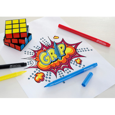 FABER-CASTELL Filzstifte Grip Colours 155310 Etui 10 Farben