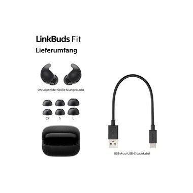 Sony Wireless In-Ear-Kopfhörer LinkBuds Fit Schwarz