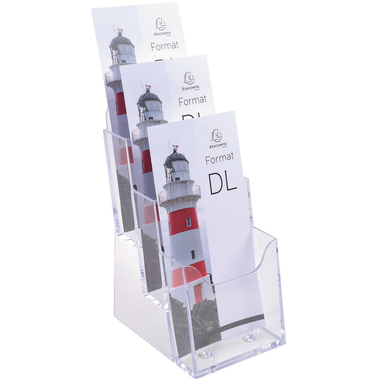 EXACOMPTA Prospekthalter 1/3 A4 73158D transparent 112x115x218mm