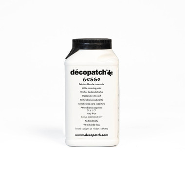 DECOPATCH Painture acrylique Gesso 300ml GE300AO blanche couvrant