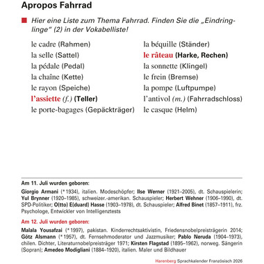 HARENBERG Calendario a strappo 2026 2110900+26 Französisch DE, FR 12.5x16cm