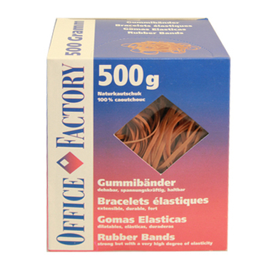 SMART OFFICE Elastiques 125mmx3mm 605535 catout.naturel 500g