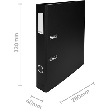 BIELLA Ordner Plasticolor 4cm 10740402U schwarz A4