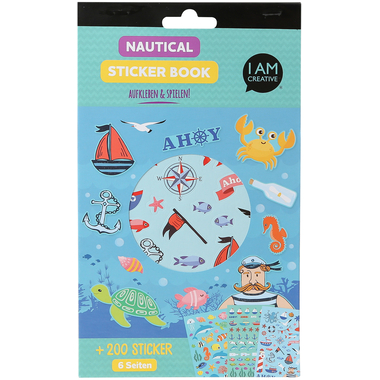 I AM CREATIVE Stickerbook 4087.499 maritim, 6 Blatt